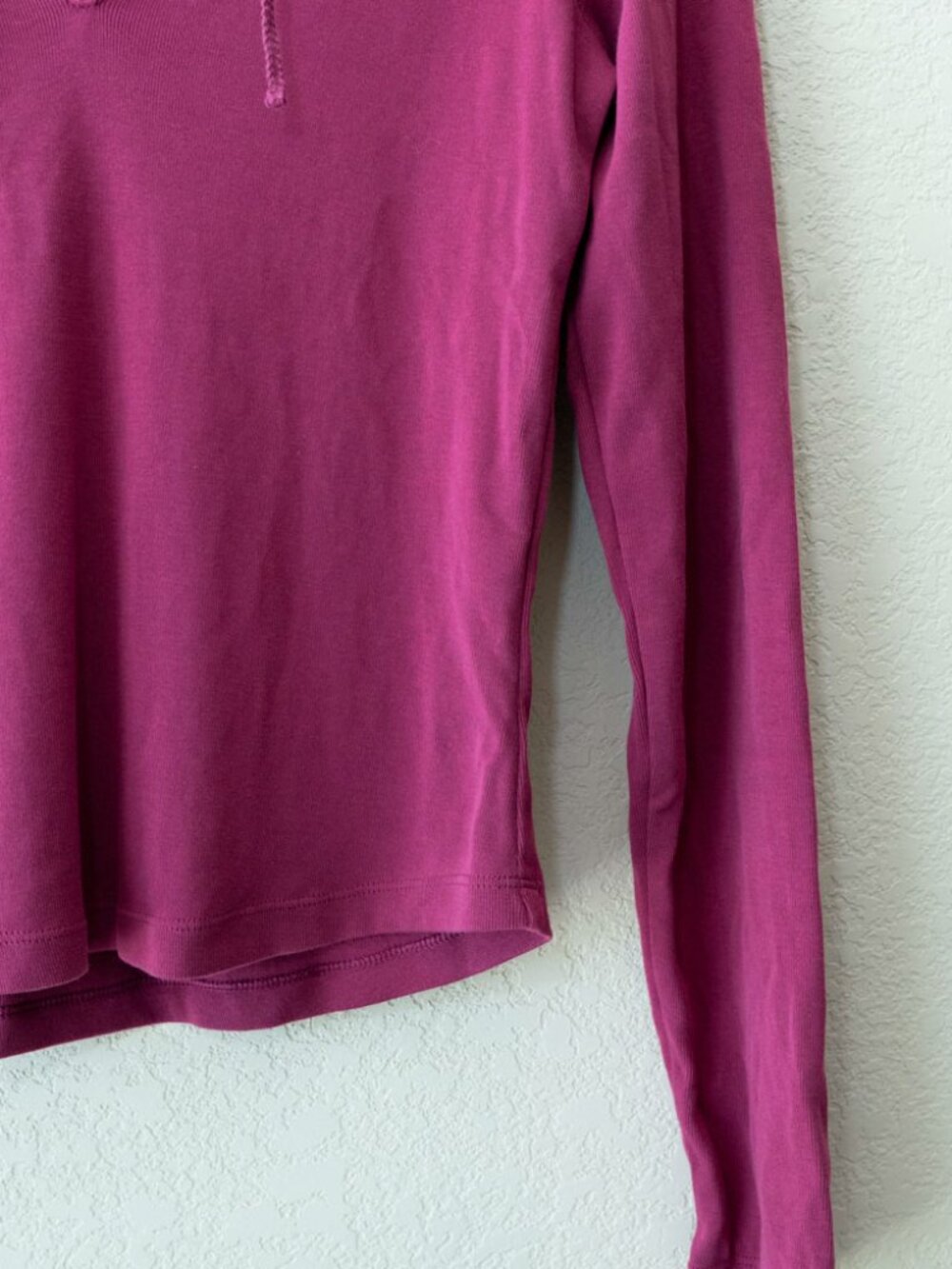 Banana Republic Pink Long Sleeve Tie Neck Top 100% Cotton Made USA Women's M - Picture 7 of 12